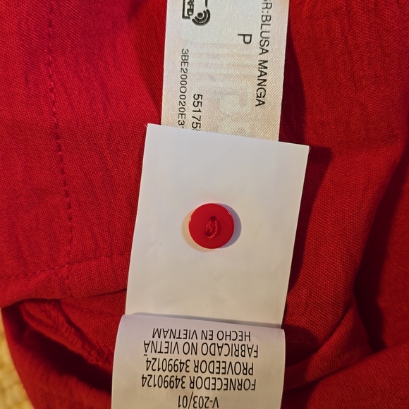 Bright Red Short Sleeve Crew Top - Picture 5 of 5